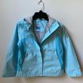 Columbia Jackets & Coats | Columbia Aqua Blue Rain Jacket Girl Size 7/8 | Color: Blue | Size: 7/8 (Girl)