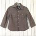 Levi's Tops | Levi’s Plaid 3/4 Sleeve Button Down Shirt Size: Xs | Color: Blue/Brown | Size: Xs