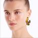 J. Crew Jewelry | J. Crew Flower Open Hoops Earrings In Tortoise | Color: Black/Brown | Size: Length: 2 1/16".