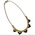 Madewell Jewelry | Madewell Black & Gold Chevron Necklace | Color: Black/Gold | Size: Os