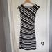 Zara Dresses | Loft Size Xs Gray Black Stripe Knit Dress | Color: Black/Gray | Size: Xs