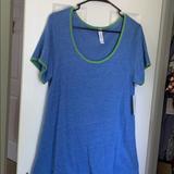 Lularoe Tops | Llr Classic Tee | Color: Blue/Green | Size: S