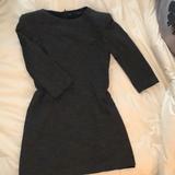 Zara Dresses | Dark Grey Zara Mini Dress | Color: Gray | Size: L