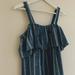 J. Crew Dresses | Jcrew Blue Stripe Off-Shoulder Ruffle Dress L | Color: Blue | Size: L