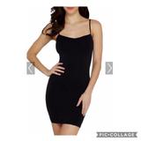 Free People Dresses | Intimately Free People Seamless Slip Dress Black | Color: Black | Size: M/L