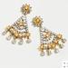 J. Crew Jewelry | Jcrew Crystal Flower Statement Earrings | Color: Gold/Silver | Size: Os