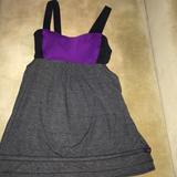 Lululemon Athletica Tops | Gray/Purple Lululemon Workout Shirt Size 6. Bin Z | Color: Gray/Purple | Size: 6