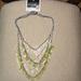 Anthropologie Jewelry | Brand New Anthropologie Tiered Necklace | Color: Green/Pink | Size: Os