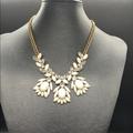 J. Crew Jewelry | J Crew White Rhinestone Necklace | Color: Gold/White | Size: Os