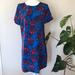 J. Crew Dresses | J. Crew Blue & Pink Floral Shift Dress | Color: Blue/Pink | Size: 6