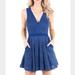 Free People Dresses | Free People Lovely In Lace Blue Mini Dress | Color: Blue | Size: Xs