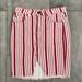 Free People Skirts | Free People Red Cream Striped Jean Skirt 26 | Color: Cream/Red | Size: 26