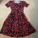 Lularoe Dresses | Lularoe Amelia Dress | Color: Black/Pink/Purple/Red | Size: Xxs: 00-2