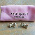 Kate Spade Jewelry | Kate Spade Bowtie Earrings | Color: Gold/White | Size: Os