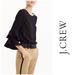 J. Crew Tops | J. Crew Tiered Bell Sleeve Top In Drapey Crepe | Color: Black | Size: 00