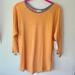 Lularoe Tops | Lularoe 193,96 Randy T Light Orange 3/4 Sleeves | Color: Gray/Orange | Size: M