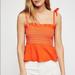 Free People Tops | Free People Smock It To Me Tube Top | Color: Orange | Size: S