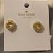 Kate Spade Jewelry | Kate Spade Spot The Side Earrings- Brand .New | Color: Gold/White | Size: Os