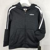 Adidas Shirts & Tops | Adidas Kids Heathered Black Tricot Sleeve Zip Up Hoodie Size- 3t New | Color: Black/Gray | Size: 3tb