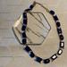 J. Crew Jewelry | J Crew Navy & Rhinestone Statement Necklace | Color: Blue/Gold | Size: Os