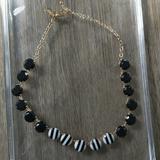 Kate Spade Jewelry | Kate Spade Black And White Gold Gem Necklace | Color: Black/Gold | Size: Os