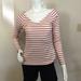 Levi's Tops | Levi’s Long Sleeve Red And White Striped Top Nwt Large | Color: Red/White | Size: L