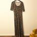 Lularoe Dresses | Lularoe Ana Maxi Dress - Dandelion Print | Color: Blue/Orange | Size: S