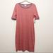 Lularoe Dresses | Lularoe Red Heathered Julia T-Shirt Dress - Large | Color: Blue/Red | Size: L