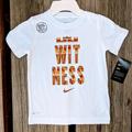 Nike Shirts & Tops | Nike Boy Lebron James King Crown Logo T-Shirt Nwt | Color: White/Yellow | Size: 7b