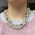 J. Crew Jewelry | Jcrew Beaded Pearl Necklace | Color: Silver/White | Size: Os