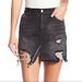 Free People Skirts | Free People Distressed Demin Skirt - Size 28 | Color: Gray | Size: 28