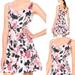 Nine West Dresses | Nine West Violet & Dove Gray Floral Dress Size 6 | Color: Pink/Purple | Size: 6