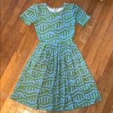 Lularoe Dresses | Lularoe | Beautiful Amelia Dress | Color: Blue/Green | Size: Xxs