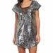 Free People Dresses | Free People Midnight Dreamer Sequin Dress | Color: Black/Silver | Size: S