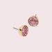 Kate Spade Jewelry | Kate Spade Ny Reflecting Pool Round Studs | Color: Gold/Pink | Size: Width: 0.5in / 1cm