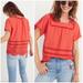 Madewell Tops | Burnt Orange/Red Madewell Cut-Out Blouse | Color: Orange/Red | Size: S
