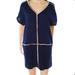 Madewell Dresses | Madewell Navy Blue Womens Embroidered Trim Dress | Color: Blue | Size: Xxs