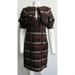 Gucci Dresses | Gucci Maroon/Black Check Print Sheath Dress | Color: Black/Red | Size: 40