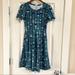 Lularoe Dresses | Nwot Lularoe Amelia Floral Dress In Teal | Color: Green | Size: Xs