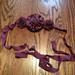 J. Crew Accessories | J.Crew Silk Flower Purple Belt O/S | Color: Purple | Size: Os