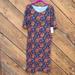 Lularoe Dresses | Lularoe Julia 364 Multicolor Floral Print | Color: Blue/Yellow | Size: L