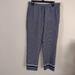 J. Crew Pants & Jumpsuits | J. Crew Blue & White Geometric Print Elastic Waist Ankle Pants Pockets Size 10 | Color: Blue/White | Size: 10