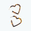 J. Crew Jewelry | J. Crew Heart Hoop Earring | Color: Brown/Orange | Size: Os