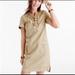 J. Crew Dresses | J. Crew Military Fatigue Olive Green Lace-Up Dress | Color: Green/Tan | Size: 4