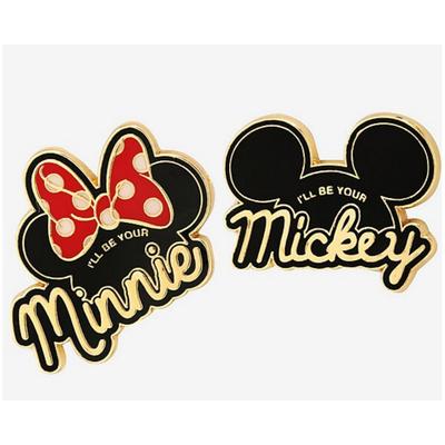 Disney Accessories | Disney I'll Be Yours Minnie & Mickey Enamel Pins | Color: Black/Gold | Size: Os