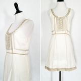 Free People Dresses | Free People Embroidered Cotton Mini Dress | Color: Cream/White | Size: 4