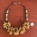 Anthropologie Jewelry | Jeweled Flower Necklace | Color: Brown/Cream | Size: Os