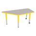 Sprogs Preschool Adjustable Height Trapezoid Activity Table w/ Casters Laminate/Metal | 23 H in | Wayfair SPG-CRKTPCSTR-GYE