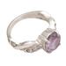 Must Be Love,'Amethyst and Quartz Sterling Silver Ring'