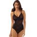 Bali Lace 'N Smooth Body Shaper (Size 34-C) Black, Nylon,Spandex,Cotton